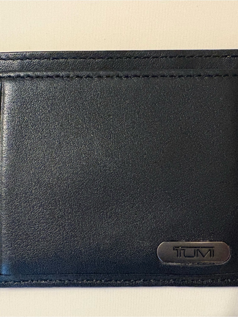 Tumi Black Leather SLG Money Clip Card Case